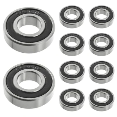 Imagen de HUAREW rodamientos de bolas 6900 2RS acero para rodamientos, 10 mm x 22 6 doble blindaje, rígidos bricolaje, tornos, motores, impresoras 3D, fresadoras(10Pcs)