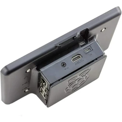 Imagen de DIGITALRISE Carcasa para ordenador Raspberry Pi 3, 2 y B+ pantalla táctil LCD de 7 pulgadas, color negro