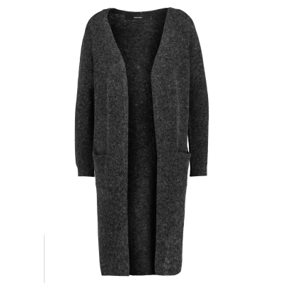 Imagen de VERO MODA Vmdoffy LS Long Open Cardigan Noos Chaqueta Punto, Negro (Black Melange), 42 (Talla del Fabricante: Large) para Mujer