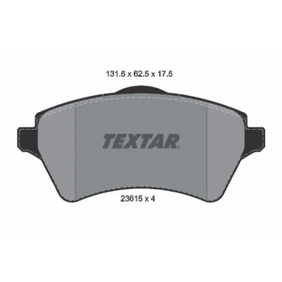 Imagen de TEXTAR 2361501 Juego de pastillas freno no preparado para indicador desgaste LAND ROVER: Freelander I SUV Cabrio,