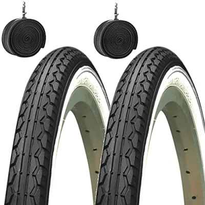 Imagen de Kenda 2 neumáticos de carretera 24 x 1,75 (47 507) + cámaras Graziella City Bike Niño