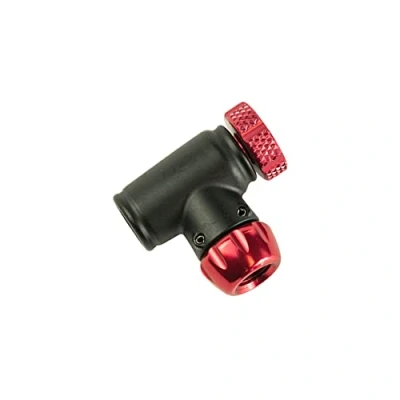Imagen de SILCA Regulador de Co2 EOLO IV Diseño Compacto con válvula Control Tornillo Giratorio Compatible Presta y Schrader Cartucho roscado Universal Negro Rojo Pequeño