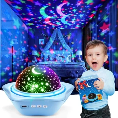 Imagen de Proyector de cielo estrellado para niños【Embalaje regalo】 regalos personalizados bebé, regalo niñas, cumpleaños pequeños niños, decoración habitación