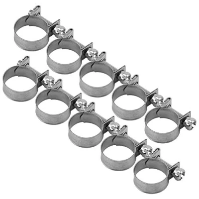 Imagen de 10 Unids/Set Abrazaderas De Manguera Acero Inoxidable Resistente T Bolt Mini Línea Combustible Clips Tubería 6 Mm 20 Tamaño Opcional Para Fontanería (16 18 Mm)
