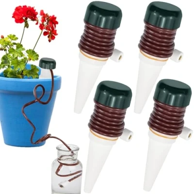 Imagen de NAROSEBE 4 PCS Picos de Riego Automático Maceta Dispensador Agua para Plantas Dispositivos Autorriego Macetas Kit por Goteo Botella Set en Vacaciones