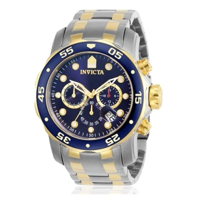 Imagen de Invicta Pro Diver SCUBA Reloj de cuarzo para hombre acero inoxidable, Dos Tonos / Azul, 48 mm