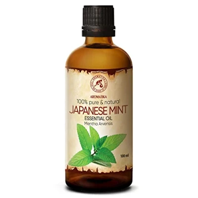 Imagen de Aceite de Menta Japonesa 100ml Mentha Arvensis 100% Puro y Natural para Aromaterapia Sauna Difusor Aroma Lámpara Fragancia Mejor Belleza Cuerpo