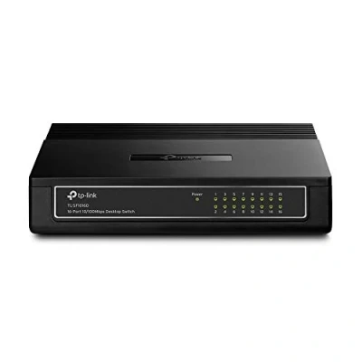 Imagen de TP Link TL SF1016D 16 Port 10/100 Mbps Desktop Ethernet Switch/Hub, Splitter, Plug &amp; Play, no configuration required, Black