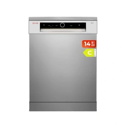 Imagen de EVVO Lavavajillas 60 cm, Capacidad para 14 Cubiertos y Con Tercera Bandeja, Eficiencia C, 8 Programas Incluye, Lavado Rápido 30 min, Inteligente, Apertura Automática, Modelo: D4x acabado: Inox