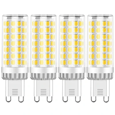 Imagen de RANBOO Bombillas LED G9 de 9W Equivalente a 50W 80W Lampara Halógena Blanco Frío 6000K 750lm AC 220 240V, No Regulable, Sin Parpadeo, para Lámparas Araña, Techo y Pared, 4 Unidades