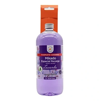 Imagen de La Casa de los Aromas Ambientador Mikado Reposición Lavanda Incluye Sticks Recambio Fragancia Duradera Ideal para el Hogar, Baño, 1000 ml