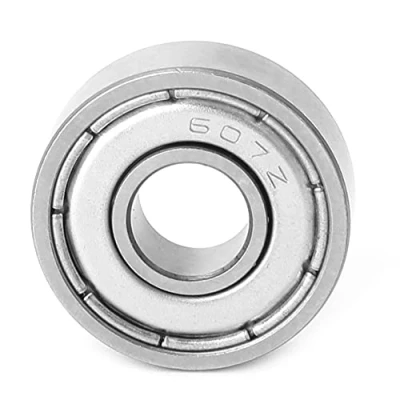 Imagen de Juego de rodamientos bolas, 10 piezas bolas acero metal con ranura profunda universal alta velocidad y doble blindaje(（607 zz）)