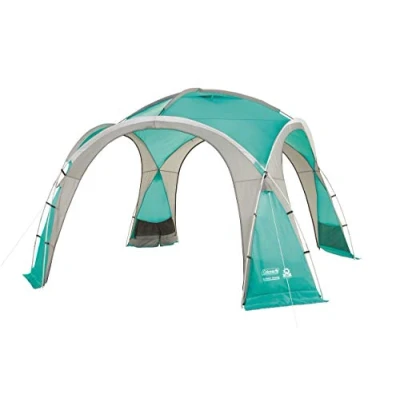 Imagen de Coleman Event Dome Carpa para Fiestas con Varillas de Acero, Gazebo, Tienda Eventos, protección Solar SPF 50+, Color Azul, tamaño XL 4,5 x m