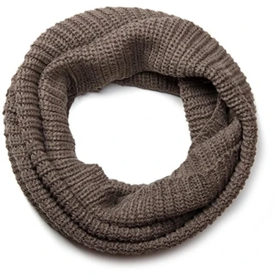 Imagen de styleBREAKER bufanda de punto fino unisex, tubular un solo color, para invierno, 01018112, color:Gris pardo