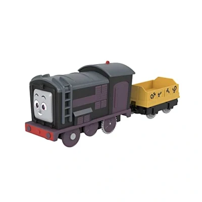 Imagen de Fisher Price HDY63 Locomotora motorizada Thomas &amp; Friends, tren de juguete a batería diésel con carga para niños en edad preescolar partir 3 años