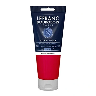 Imagen de Lefranc Bourgeois Acrílico Fine, Rojo Primario, 200 ml