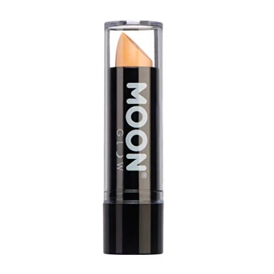 Imagen de Moon Glow Barra de labios neón UV color brillante Brilla bajo los rayos Naranja pastel