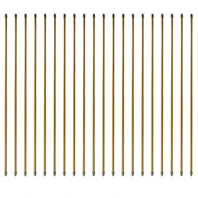 Imagen de Windhager Varillas de Acero con Aspecto bambú, Juego Acero, Soporte para Plantas, Bastones Tomate, marrón, 20 Unidades, 150 cm, 89138