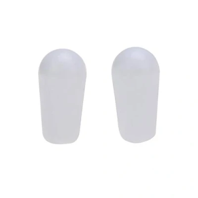 Imagen de Musiclily Pro Tamaño Métrico Roscado Botón Selector Pastilla LP de 3 Posiciones Switch Tips para Guitarra Epiphone Les Paul, Blanco (2 Piezas)
