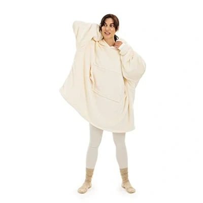 Imagen de HOMELEVEL Sudadera Sherpa con Capucha para Hombres y Mujeres Crema