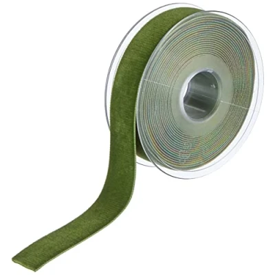 Imagen de Cinta de terciopelo Berisfords Cinta, musgo, 5 m, Anchura 22 mm