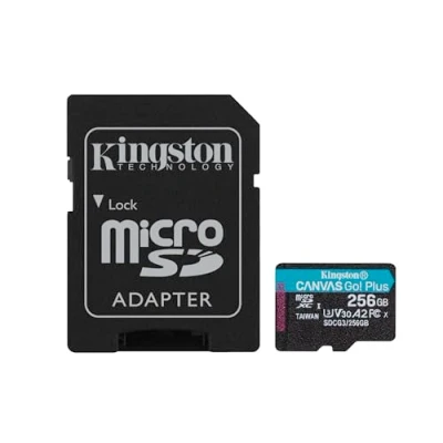 Imagen de Kingston Canvas Go! Plus microSDXC 256GB + Adaptador de tarjeta SD