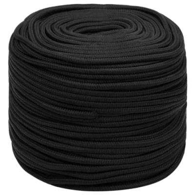 Imagen de vidaXL Cuerda de Barco Polipropileno Negro Intenso 10 mm 50 m