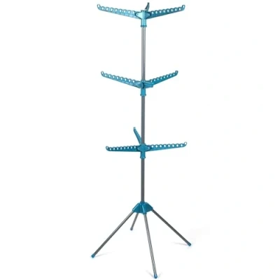 Imagen de Beldray LA039552TQEU Tendedero Vertical de 3 Niveles con 9 Brazos para Prendas, Capacidad 15 kg, Despliega Facilidad, Idonea Espacios Pequeños o Estrechos, Plegable, Secar Ropa, Turquesa