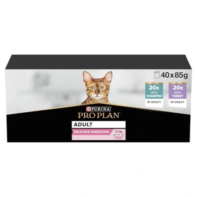Imagen de PRO PLAN Adulto Delicado Digestión Pavo Pescado Salsa 40x85g
