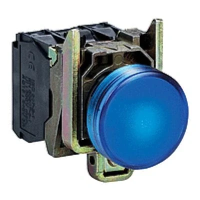 Imagen de Schneider Electric XB4BVB6 Piloto Luminoso Redondo Diámetro 22, IP65, LED Integral, 24 V, Terminales, Azul
