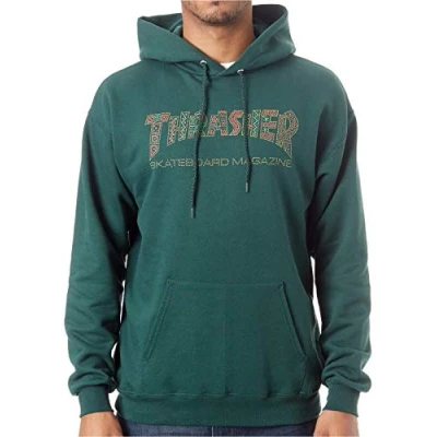 Imagen de THRASHER Sudadera con Capucha Davis Forest Verde (M, Verde)