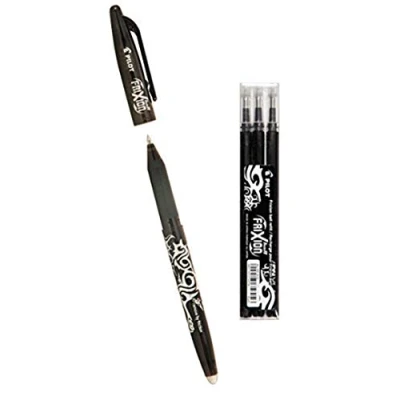 Imagen de Pilot FriXion Ball Bolígrafo de tinta borrable (incluye 3 minas), color negro