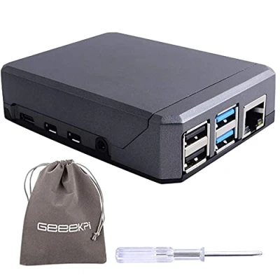 Imagen de GeeekPi Argon Neo Caja de Aluminio con enfriamiento pasivo, Raspberry Pi 4 disipadores térmicos, Carcasa Disipación para 4B(Negro)