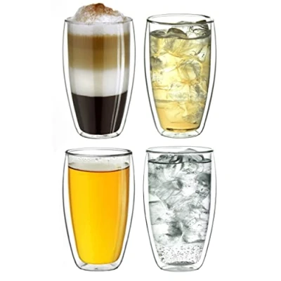 Imagen de Creano Vaso térmico de doble pared 250ml DG SH, también apto para manos pequeñas, vasos capuchino, café, té, café con leche Set 09: 4x Sh 4 piezas (paquete 1)