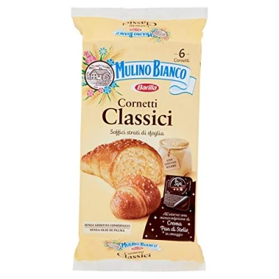 Imagen de 18x Mulino Bianco Cornetti Classici Italian Croissants 40g