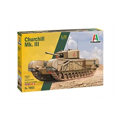 Imagen de Italeri Italia 7083S 1:72 Brit. Churchill MK. III modelismo, Modelo de Suelo, Tinkering, Hobby, Pegado, Kit plástico, Multicolor, Mittel (IT7083)