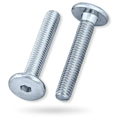 Imagen de HEXATON Tornillos de Cabeza Hueca con Hexagonal Hexágono Interior Rosca Metrica M6 x 40 mm 100 Piezas Acero Galvanizado Blanco Totalmente Roscados Allen Tornillo