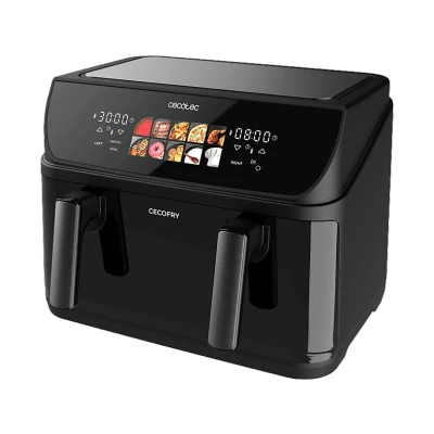 Imagen de Freidora de aire Cecotec Cecofry&amp;Grill Duoheat 10000, Doble resistencia, 10 L, 2800 W, menús, Temperatura dual, Convertible en dos cestas, Black
