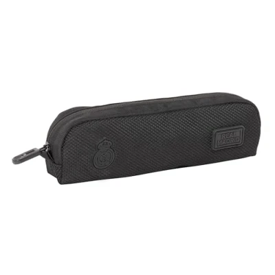 Imagen de Safta Real Madrid Premium Estuche Escolar con Bolsillo, Infantil, Niño, Cómodo y Versátil, Fácil Limpieza, 21x6x4 cm, Color Negro