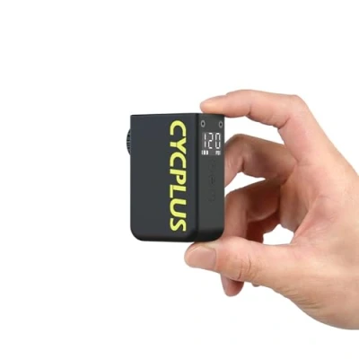 Imagen de CYCPLUS Mini Bomba para Bicicleta con Manómetro, Eléctrica Compacta 120 PSI, Parada Automática, Válvulas Presta y Schrader Bicicletas Eléctricas, MTB de Carretera AS2 Ultra (87g)