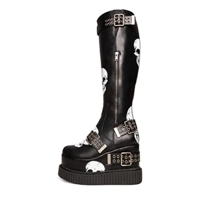 Imagen de LAMODA Conjure, Botas Altas hasta la Rodilla Mujer, Black PU Skull, 36 EU