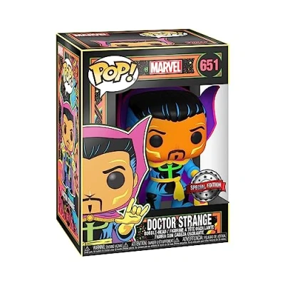 Imagen de Funko Pop! Marvel: Black Light Dr. Doctor Strange Marvel Comics Cómics Figura de Vinilo Coleccionable Idea Regalo Mercancia Oficial Juguetes para Niños y Adultos