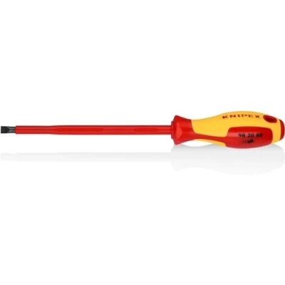 Imagen de Knipex Destornilladores para tornillos planos bruñido, mango aislante en dos componentes, según norma VDE 295 mm 98 20 80