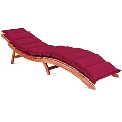 Imagen de Detex Cojín para Tumbona Rojo 183x56x7 Almohada Reposacabeza Colchoneta Sillón Acolchonada