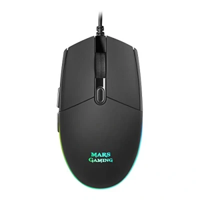 Imagen de Mars gaming MMG Ratón con cable RGB Flow, Sensor Óptico 3200 DPI, Antideslizante Negro