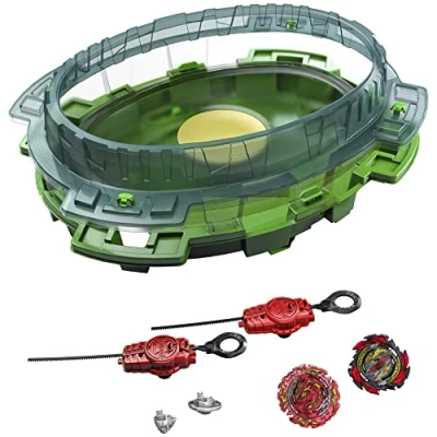 Imagen de Beyblade Burst QuadDrive Set de batalla Descenso Interestelar Beystadium, 2 tops y lanzadores A partir 8 años