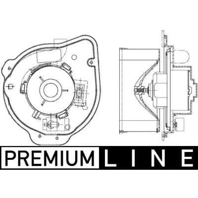 Imagen de MAHLE ORIGINAL AB 135 000P Ventilador de Calefacción para vehículos con climatizador vehíc. dirección a la derecha