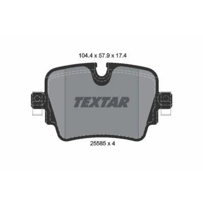 Imagen de TEXTAR 2558501 Juego de pastillas freno preparado para indicador desgaste JAGUAR: F Type Coupé, XJ Berlina, Cabrio