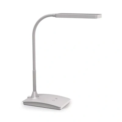 Imagen de Maul lámpara de mesa LED MAULpearly color vario, regulable, potente para estación trabajo oficina, escritorio con temperatura 3000 6500K, plata