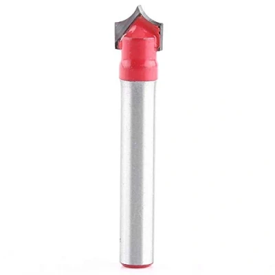 Imagen de 6mm Vástago 3D CNC Grabado End Mill V Groove Aguja Punta Enrutador Broca Herramienta de tallado para madera Craftsman CNC(22mm)